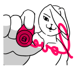 "HAKUTO" of the handsome white rabbit sticker #8073886