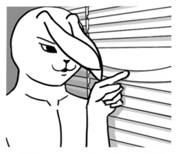 "HAKUTO" of the handsome white rabbit sticker #8073897