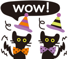 Halloween and Xmas cat sticker #8074198