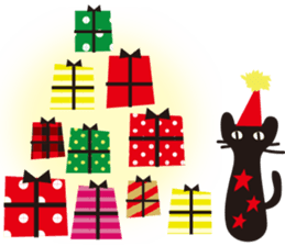 Halloween and Xmas cat sticker #8074214