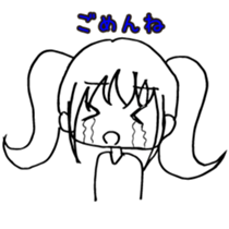 transparent pigtails Fuwari chan! sticker #8074431