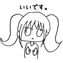 transparent pigtails Fuwari chan! sticker #8074437