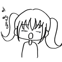 transparent pigtails Fuwari chan! sticker #8074451