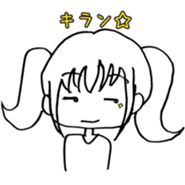 transparent pigtails Fuwari chan! sticker #8074458