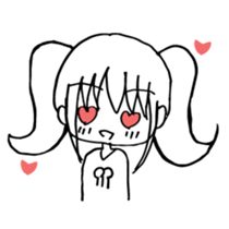 transparent pigtails Fuwari chan! sticker #8074463