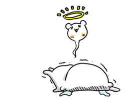 A white bear man II sticker #8075014