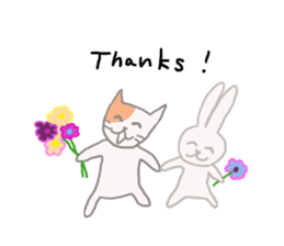 BEST FRIENDS 'CAT&RABBIT' sticker #8075114