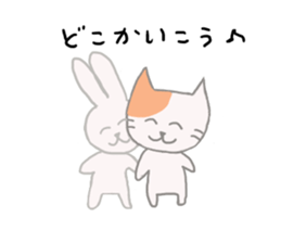 BEST FRIENDS 'CAT&RABBIT' sticker #8075130