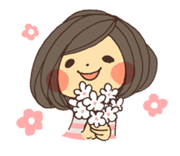 Reply cute girl 2 sticker #8075535