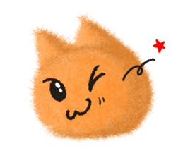 Fluffy balls (3) cat sticker #8075814