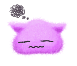 Fluffy balls (3) cat sticker #8075822