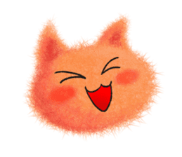 Fluffy balls (3) cat sticker #8075823