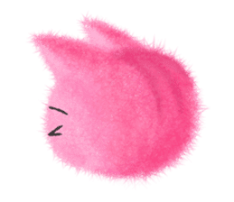 Fluffy balls (3) cat sticker #8075825