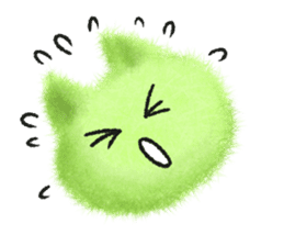 Fluffy balls (3) cat sticker #8075826
