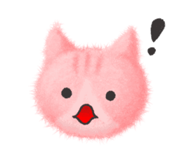Fluffy balls (3) cat sticker #8075827