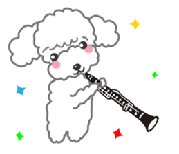 We love Music poodle sticker #8075833