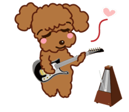 We love Music poodle sticker #8075837