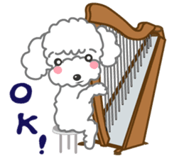 We love Music poodle sticker #8075846