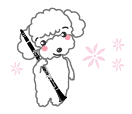 We love Music poodle sticker #8075852