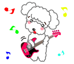 We love Music poodle sticker #8075854