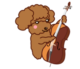 We love Music poodle sticker #8075855
