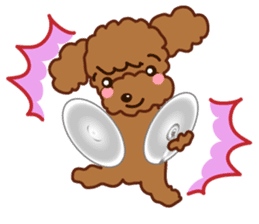 We love Music poodle sticker #8075856