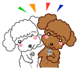 We love Music poodle sticker #8075857