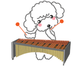 We love Music poodle sticker #8075860