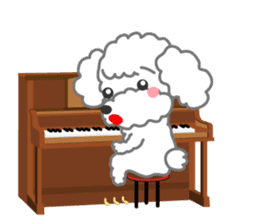 We love Music poodle sticker #8075862