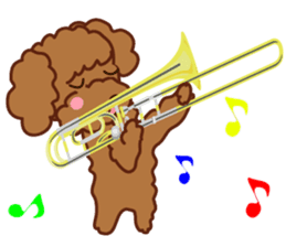 We love Music poodle sticker #8075863
