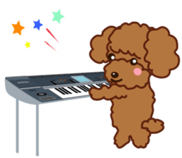 We love Music poodle sticker #8075864