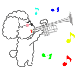 We love Music poodle sticker #8075865