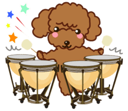 We love Music poodle sticker #8075866