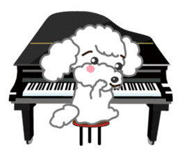 We love Music poodle sticker #8075867