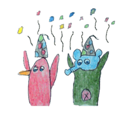 Panuun and his boon companions sticker #8076616