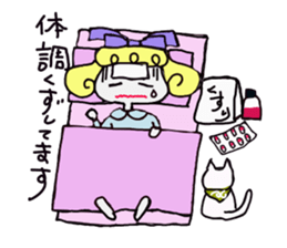 Cute cat and owner girl everyday (2) sticker #8078316