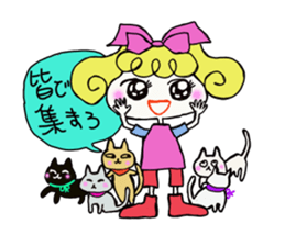 Cute cat and owner girl everyday (2) sticker #8078319