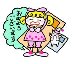 Cute cat and owner girl everyday (2) sticker #8078328