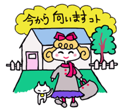 Cute cat and owner girl everyday (2) sticker #8078329
