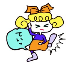 Cute cat and owner girl everyday (2) sticker #8078336