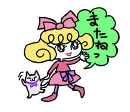 Cute cat and owner girl everyday (2) sticker #8078347