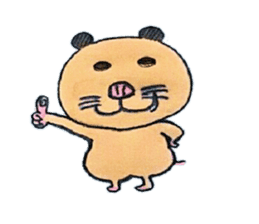 Kinkuma hamster "Hamuhamu" Renewal sticker #8078536
