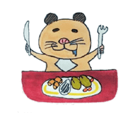 Kinkuma hamster "Hamuhamu" Renewal sticker #8078540