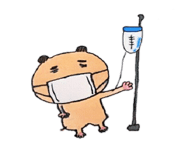 Kinkuma hamster "Hamuhamu" Renewal sticker #8078542