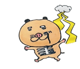 Kinkuma hamster "Hamuhamu" Renewal sticker #8078543