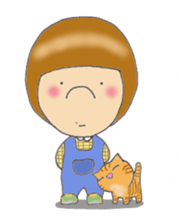 Ahchan and Cat sticker #8079148