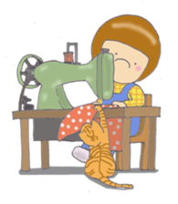 Ahchan and Cat sticker #8079175