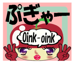 Appearance apple chan sticker #8079534