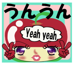 Appearance apple chan sticker #8079543