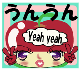 Appearance apple chan sticker #8079543